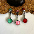 Steel Opaque Color Belly Ring