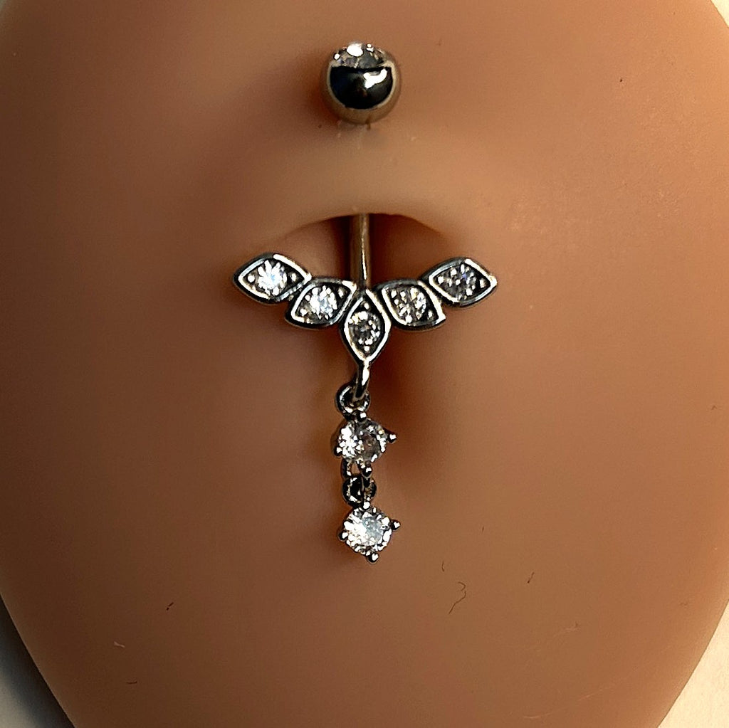 Steel Ascend Dangle Belly Ring