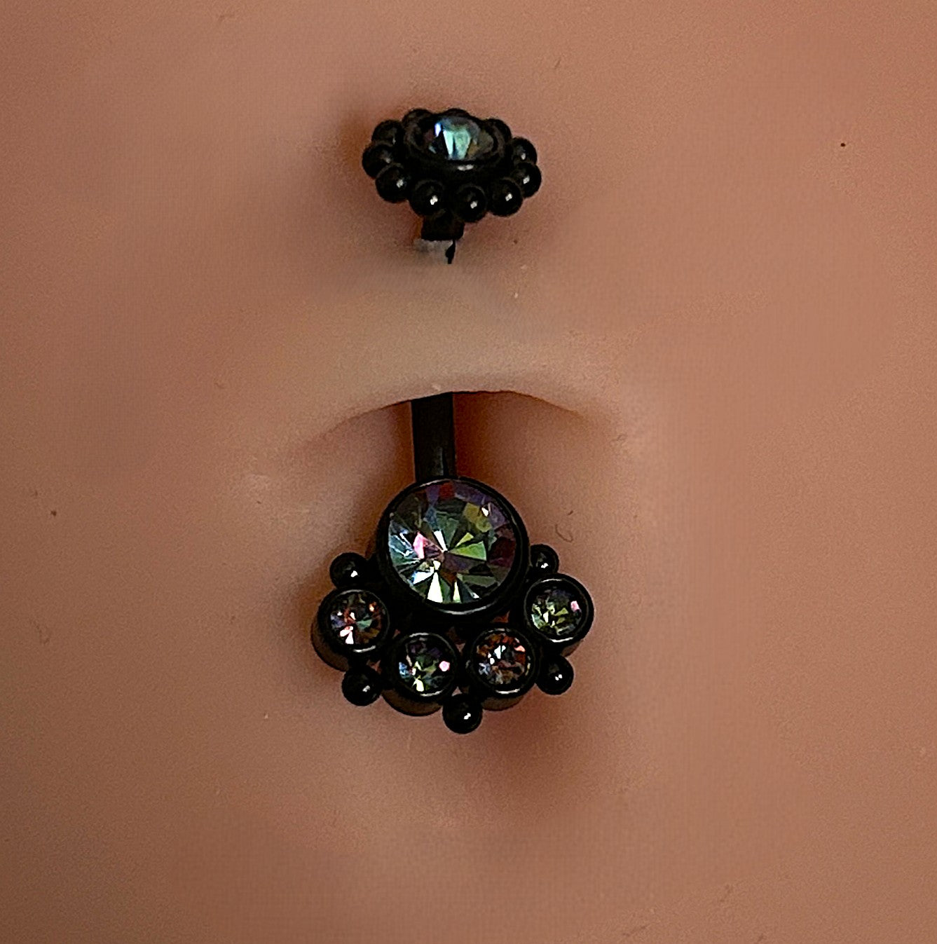 Steel Black Eclipse Belly Ring