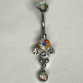 Steel AB Cascade Dangle Belly Ring