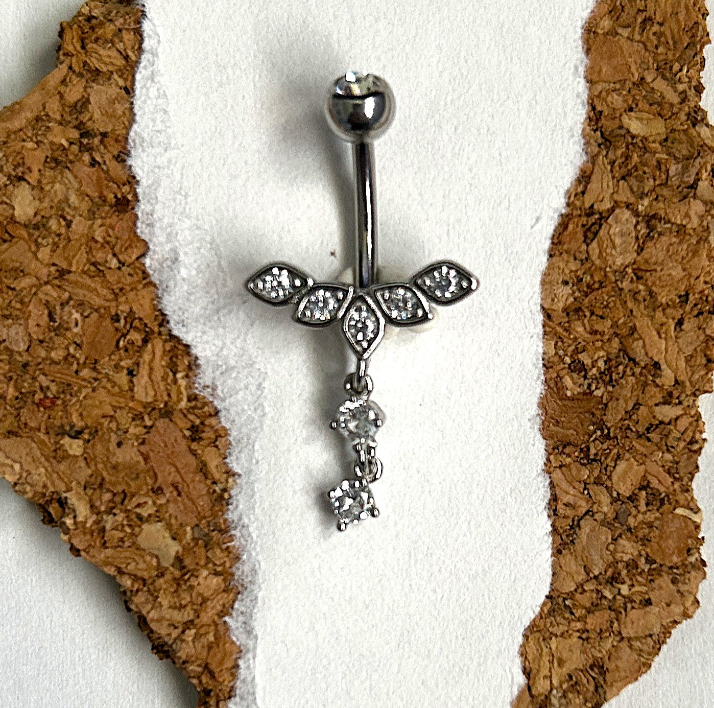 Steel Ascend Dangle Belly Ring