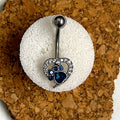 Steel Paw Heart Belly Ring