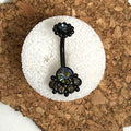 Steel Black Eclipse Belly Ring