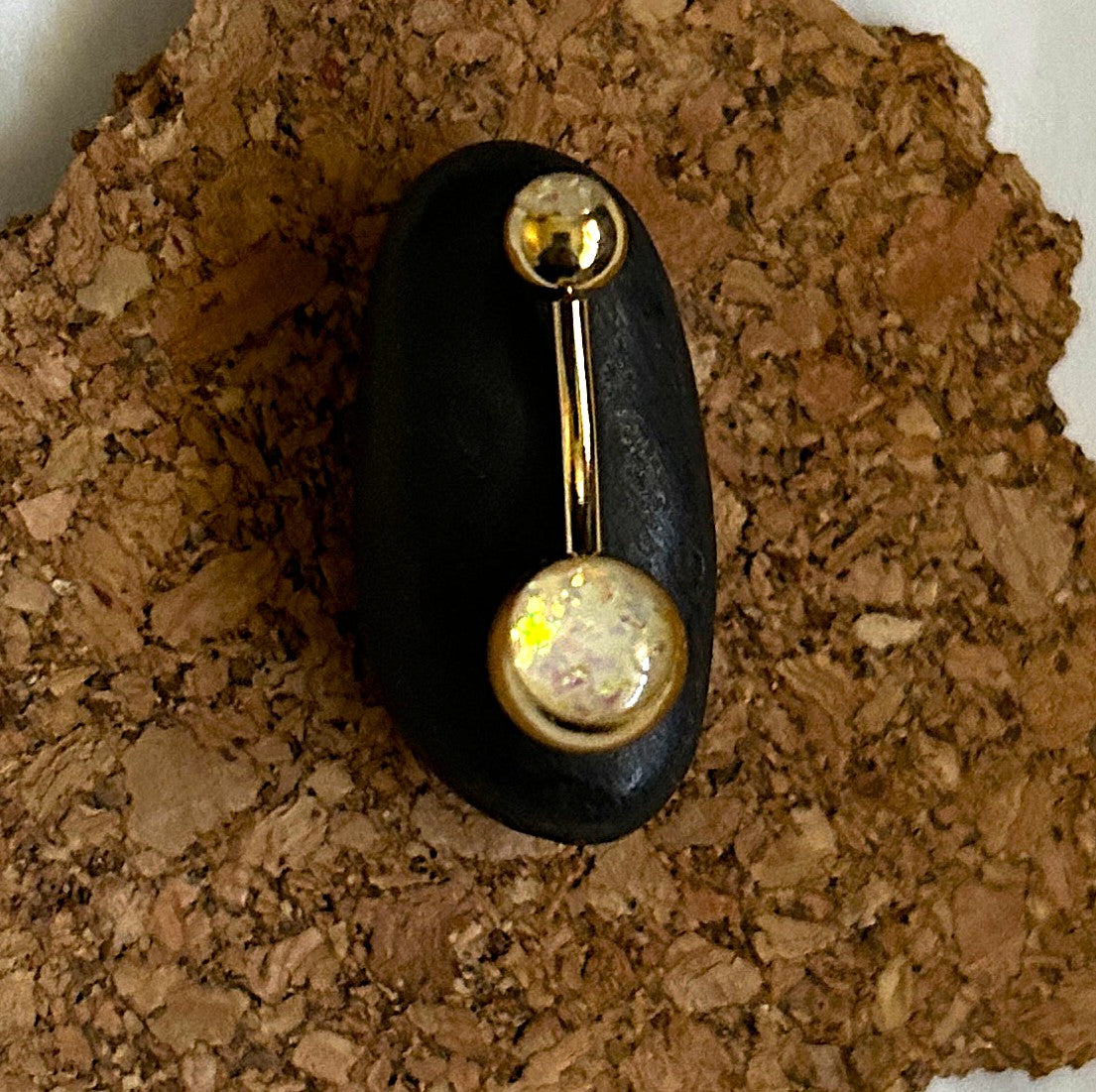 Gold & Aurora AB Anodized Belly Ring