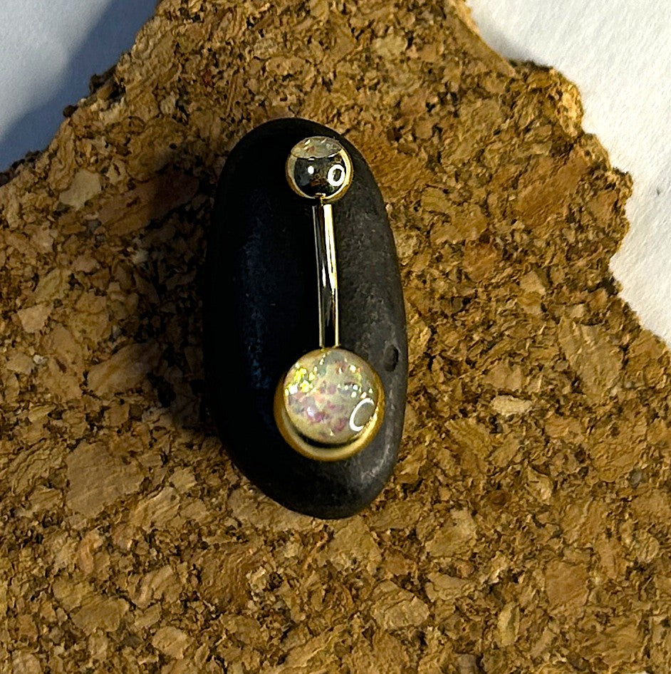 Gold Anodized Steel Belly Ring