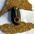 Gold & Red Anodized Belly Ring