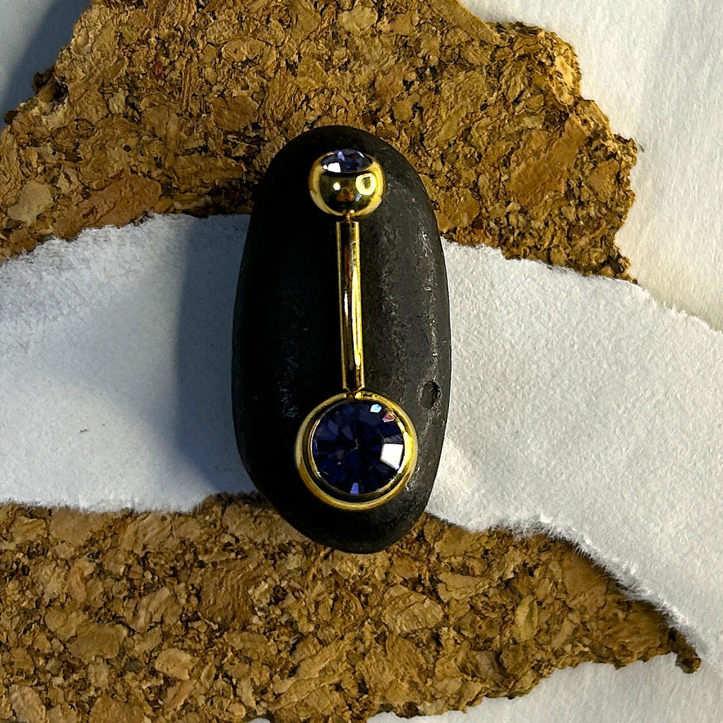 Gold Anodized Steel Belly Ring