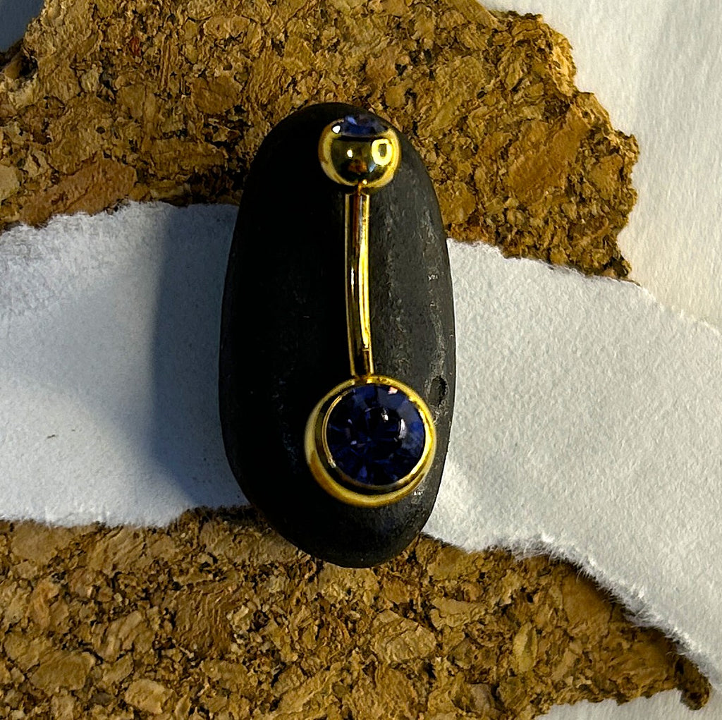 Gold Anodized Steel Belly Ring