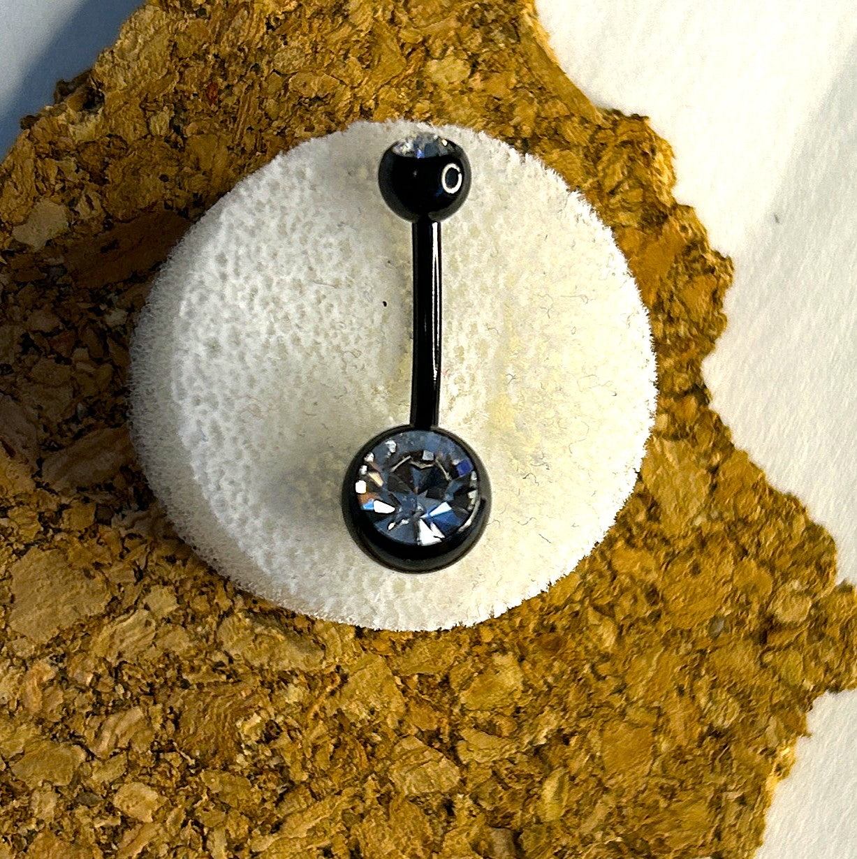Black Anodized Steel Belly Ring