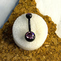 Black & Pink Anodized Belly Ring