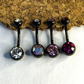 Black Anodized Steel Belly Ring