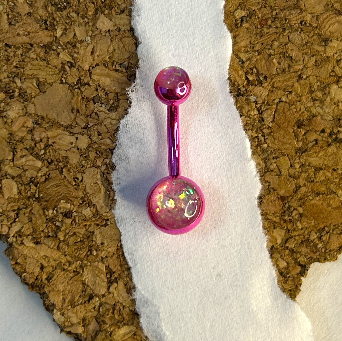 Steel Purple & Pink Anodized Belly Ring