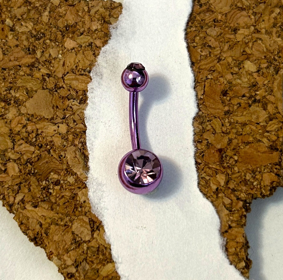 Steel Purple & Pink Anodized Belly Ring