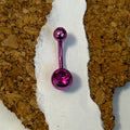 Light Purple & Fuchsia Anodized Belly Ring