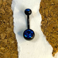 Black & Navy Blue Anodized Belly Ring