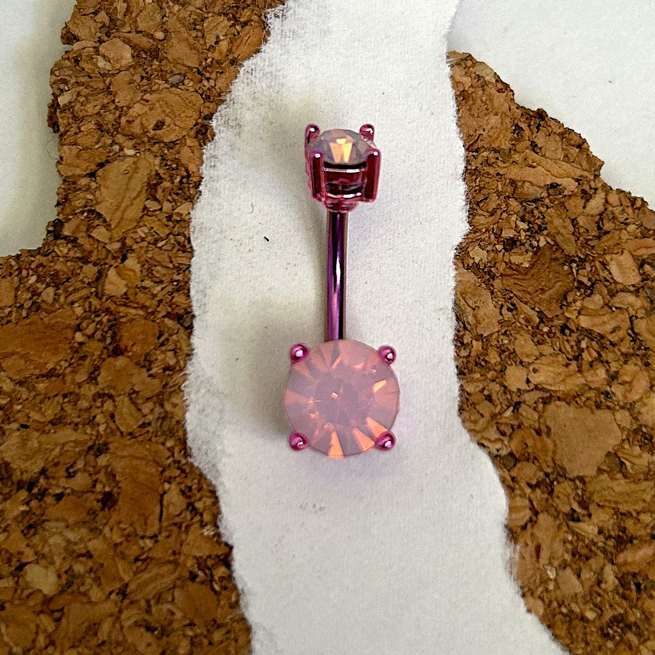 Anodized Prong Set Belly Ring