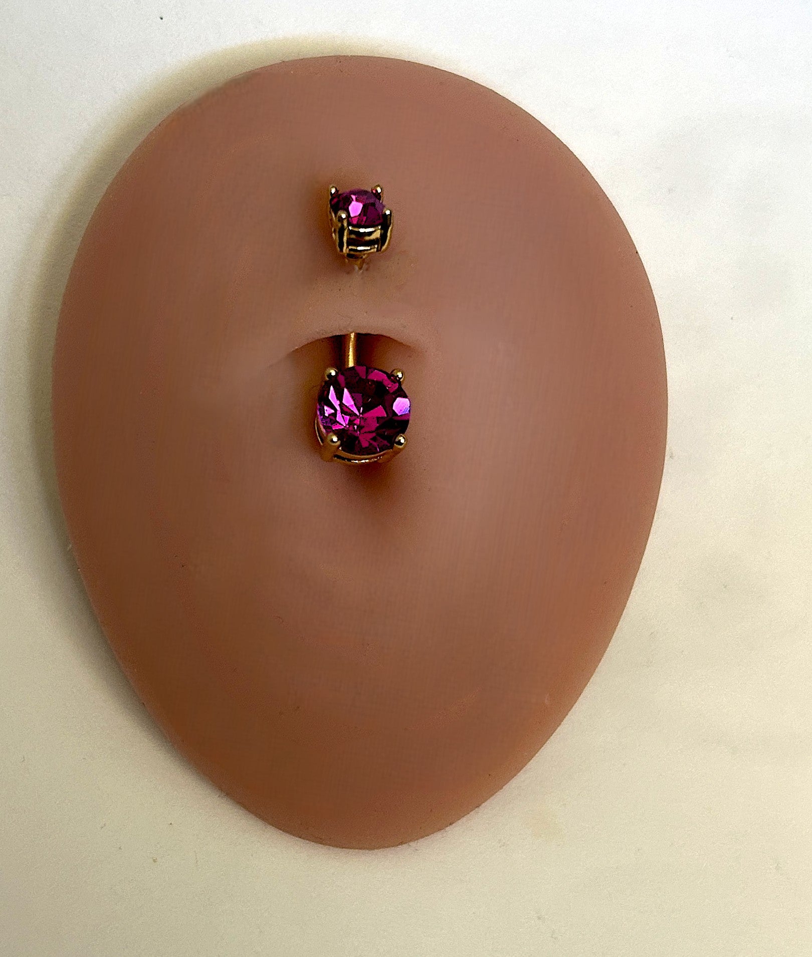 Anodized Prong Set Belly Ring