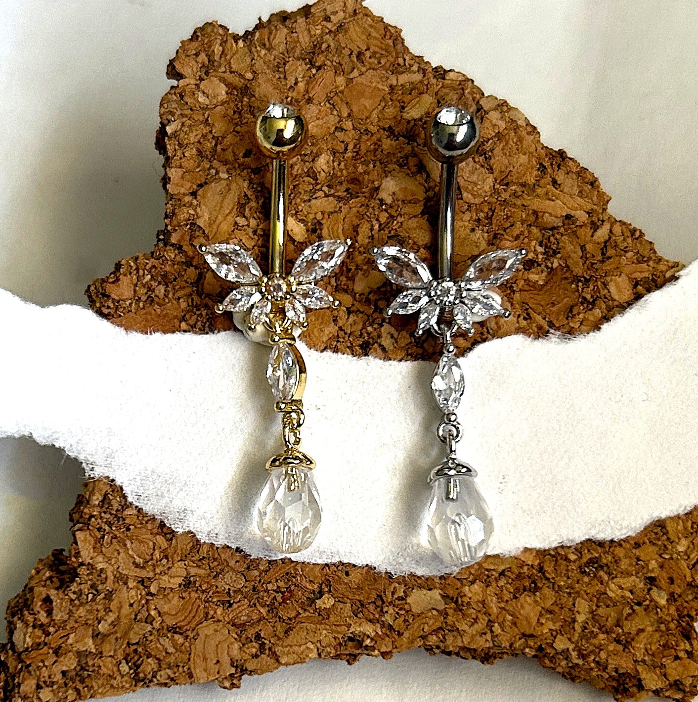 Marquise Fairy Wing Chandelier Belly Ring
