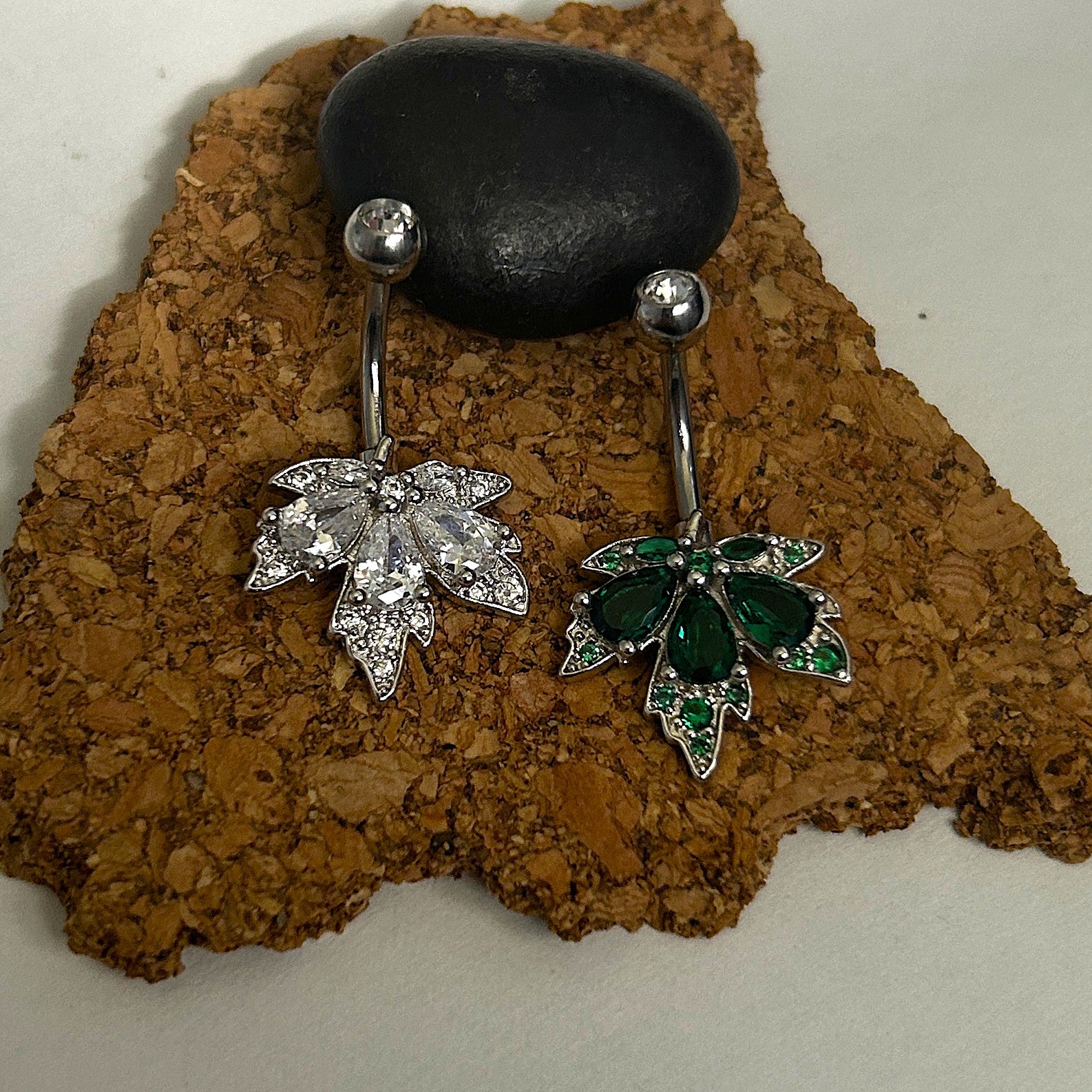 Cannabis Leaf Belly Ring