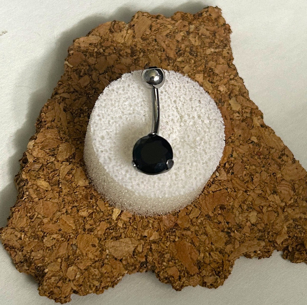 Large Prong-Set Stone Belly Ring