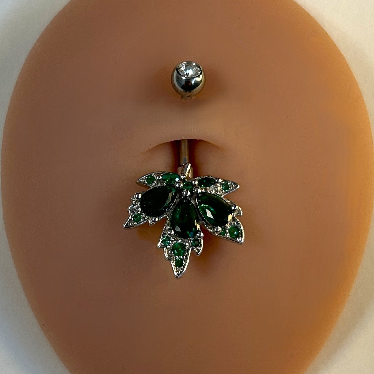 Cannabis Leaf Belly Ring