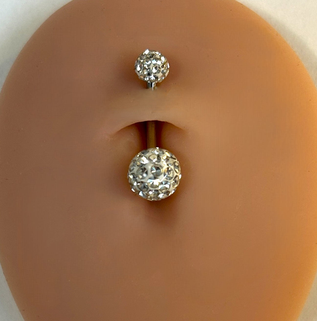 Glitter Ball Belly Ring — Gem-Filled Resin Beads