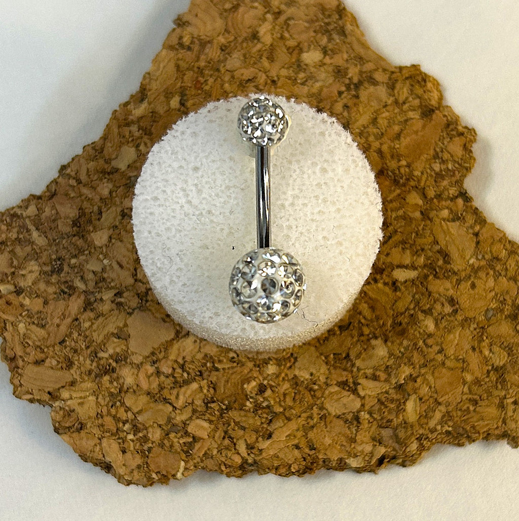 Glitter Ball Belly Ring — Gem-Filled Resin Beads