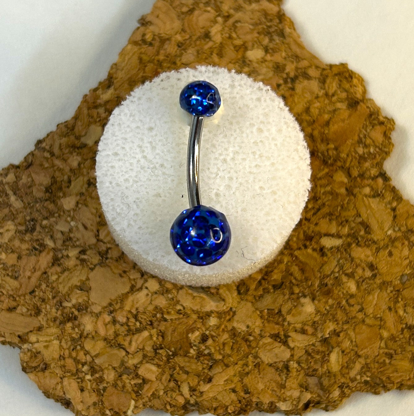 Glitter Ball Belly Ring — Gem-Filled Resin Beads