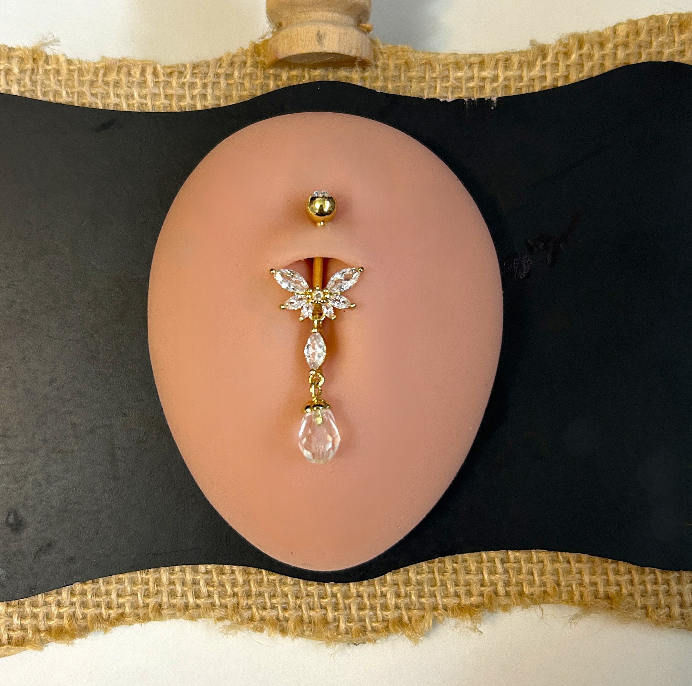 Marquise Fairy Wing Chandelier Belly Ring