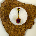 Gold Fuchsia Belly Ring