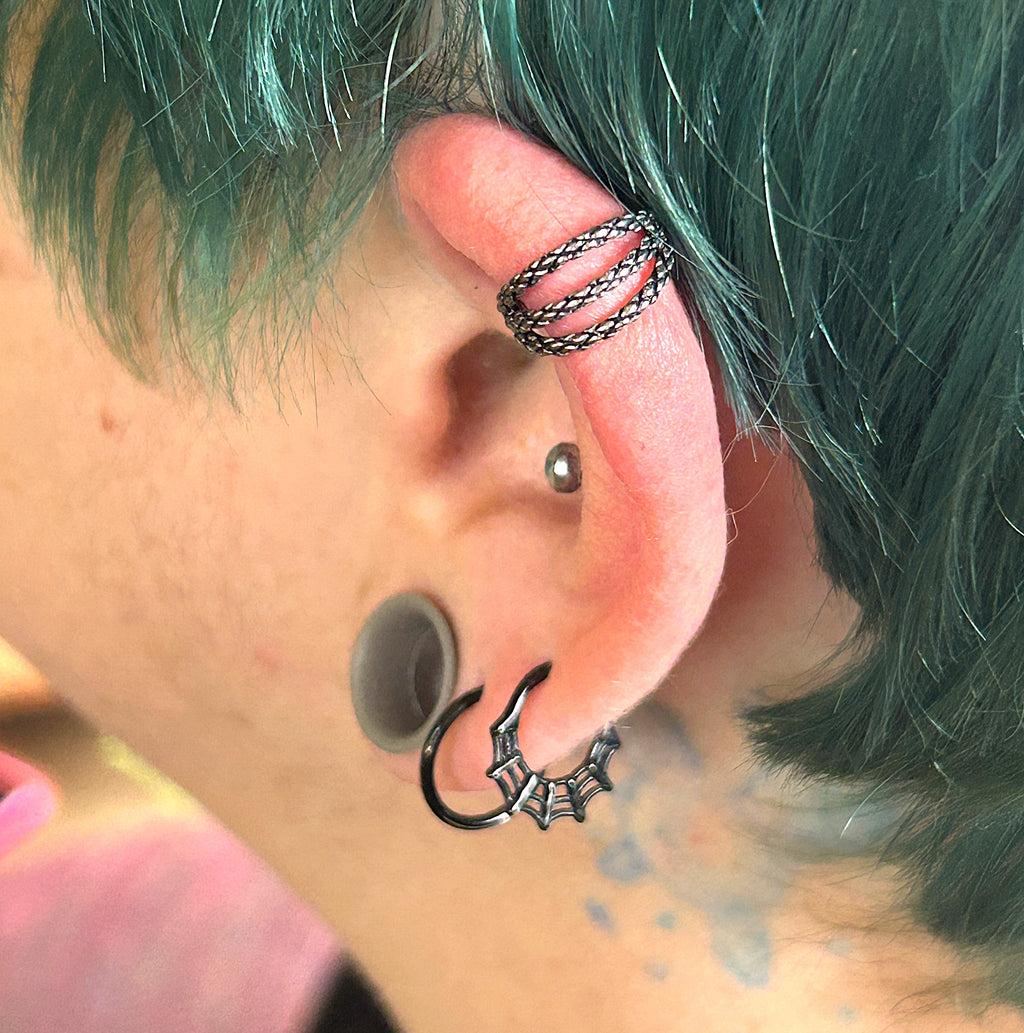 316L Steel 16g Triple Snake Skin Clicker