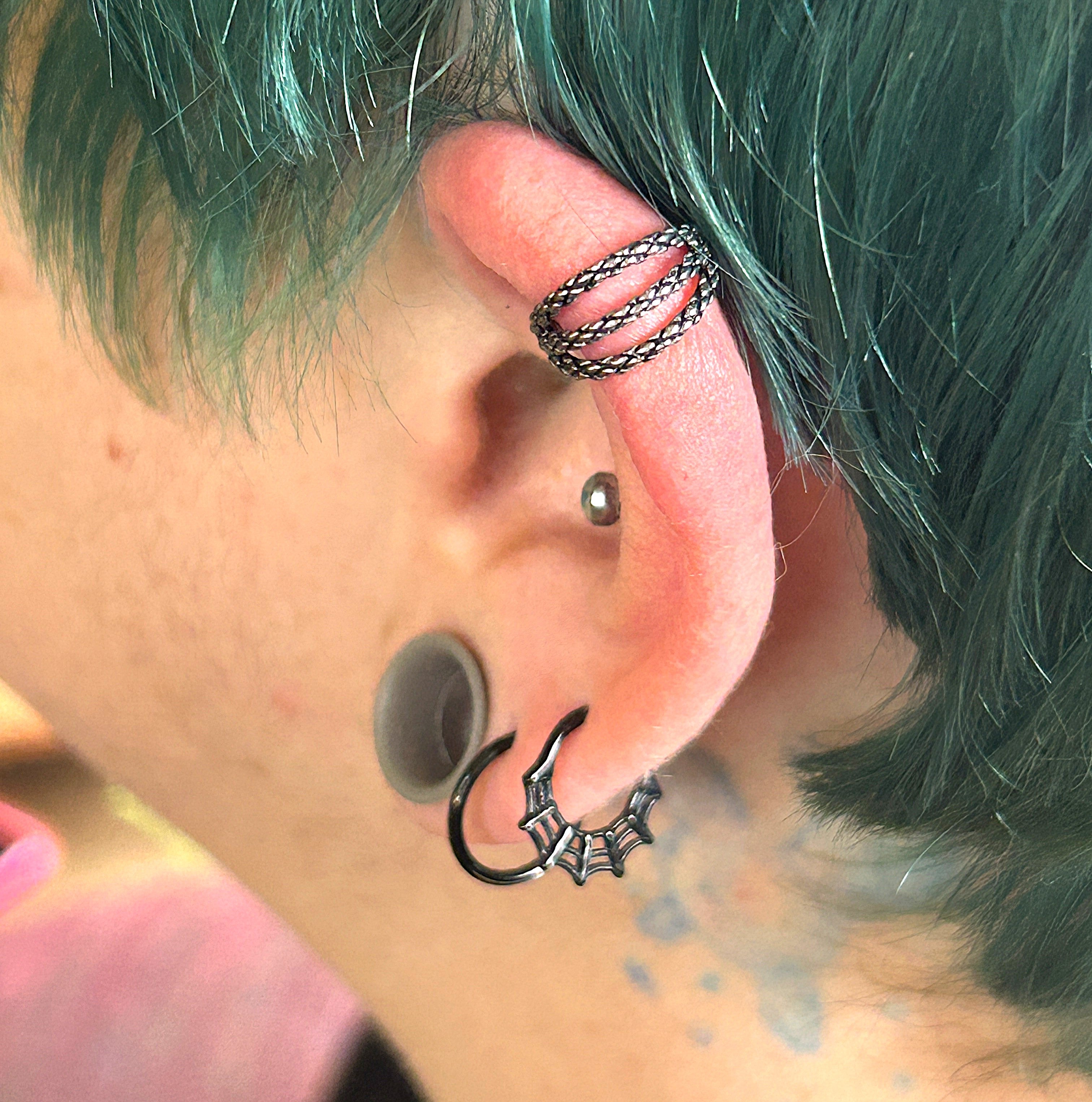 316L Steel 16g Triple Snake Skin Clicker