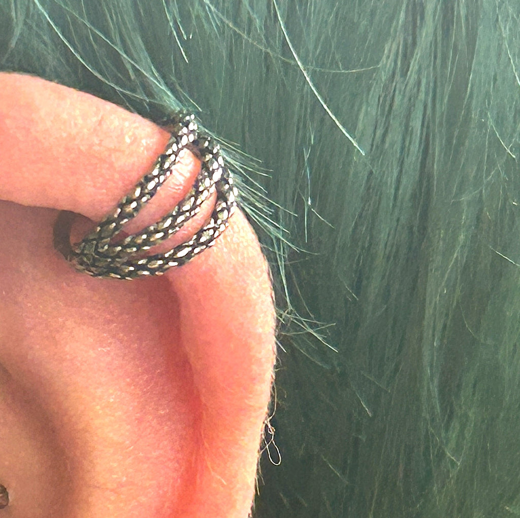 316L Steel 16g Triple Snake Skin Clicker