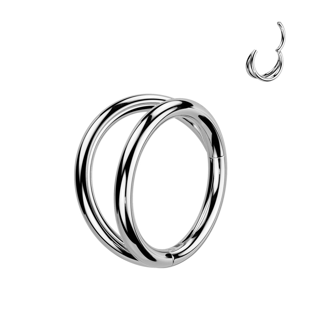 Steel Double Hoop Nose Clicker