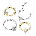 Titanium 16g Marquise Front Clicker