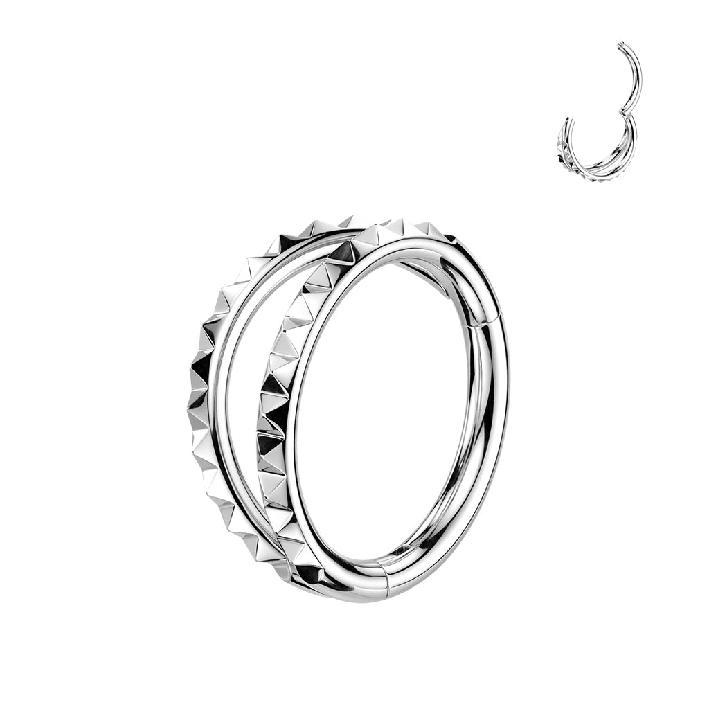 Titanium 16g Hammered Double Clicker