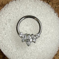 316L Steel 16g Graduated Gem Clicker