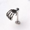 16g Steel Skeleton Hand Flat Back Stud
