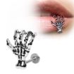 16g Steel Skeleton Hand Flat Back Stud