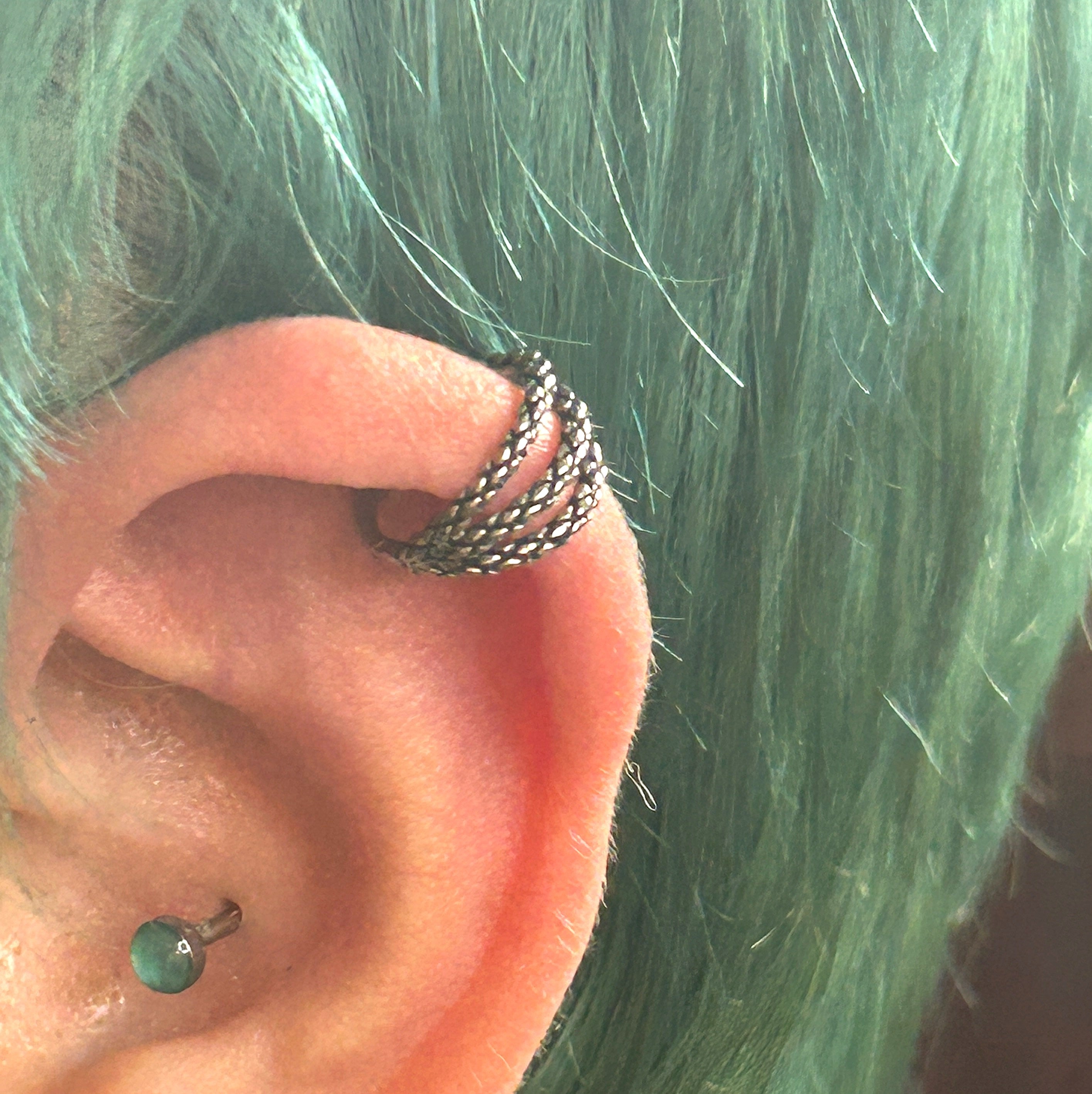 316L Steel 16g Triple Snake Skin Clicker